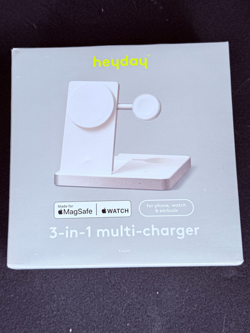 heyday White 3-in-1 MagSafe Multi-Charger Stand Apple